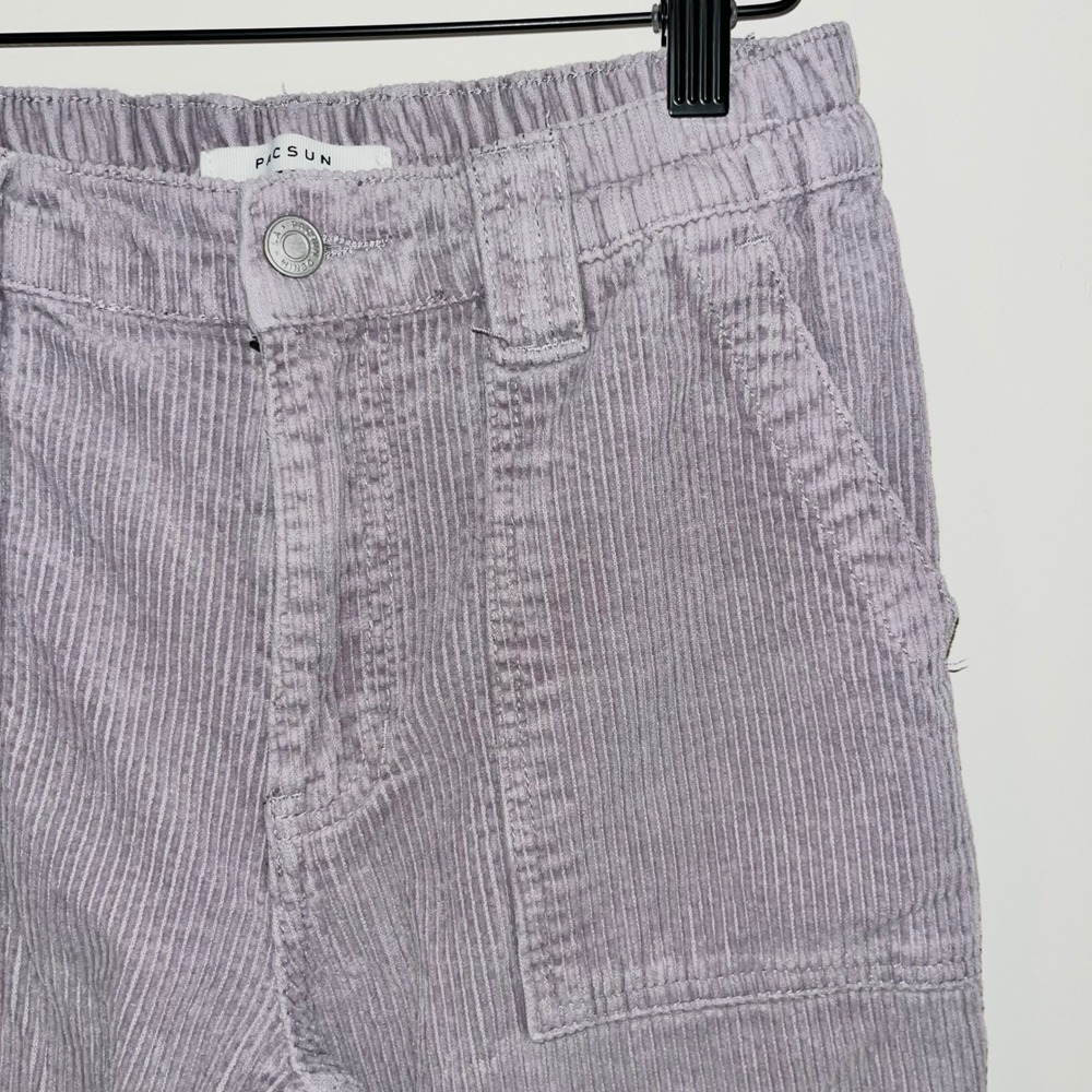 PacSun Purple Corduroy Cargo Pants‎ Elastic Waist Women S - Picture 7 of 10